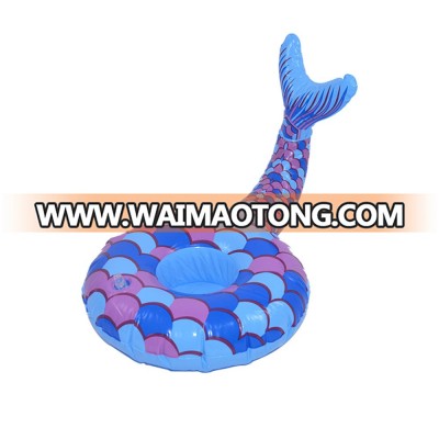 Party tray cup holder Blue Whale tail tray inflatable Mermaid coaster for water fun