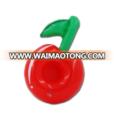 Eco-friendly PVC Red Apple cup holder Cherry tray inflatable Red Lip coaster floating for fun