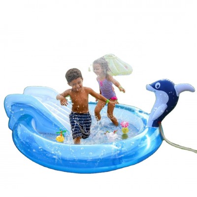 2020 New Inflatable Pool For Family Kids Baby Dolphin water slide swimming  Large Outdoor PVC Pool Baby Child Home Swimming Pool